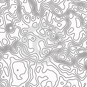 Topographic map. Contour abstract background. Vector illustration