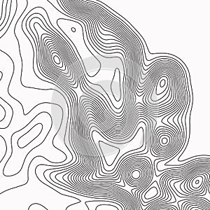 Topographic map. Contour abstract background. Vector illustration