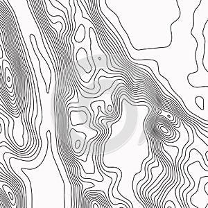 Topographic map. Contour abstract background. Vector illustration