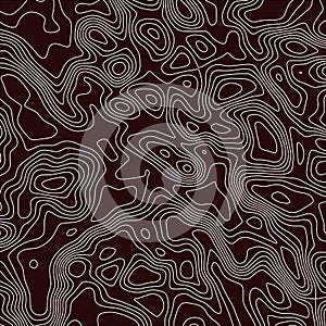 Topographic map. Contour abstract background. Vector illustration