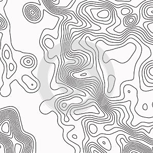 Topographic map. Contour abstract background. Vector illustration