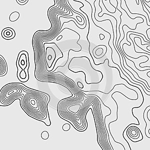 Topographic map. Contour abstract background. Vector illustration