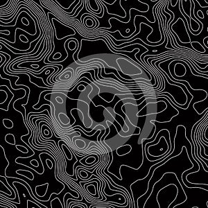 Topographic map. Contour abstract background. Vector illustration