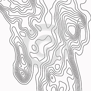 Topographic map. Contour abstract background. Vector illustration