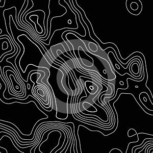 Topographic map. Contour abstract background. Vector illustration