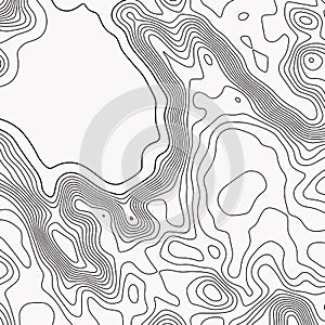 Topographic map. Contour abstract background. Vector illustration