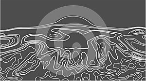 Topographic map. Contour abstract background. Vector illustration