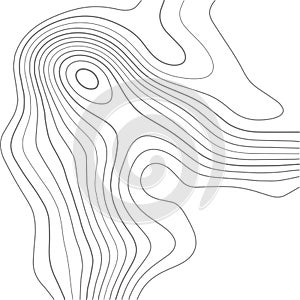 Topographic map. Contour abstract background. Vector illustration