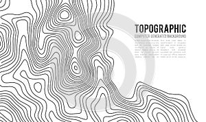 Topographic map contour background. Topo map with elevation. Contour map vector. Geographic World Topography map grid