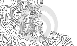 Topographic map contour background. Topo map with elevation.