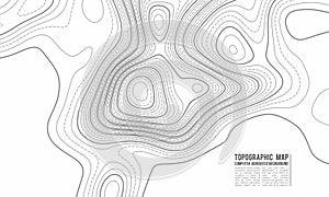 Topographic map contour background. Topo map with elevation. Contour map vector. Geographic World Topography map grid