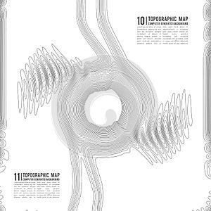 Topographic map contour background. Topo map with elevation. Contour map vector. Geographic World Topography map grid