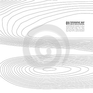 Topographic map contour background. Topo map with elevation. Contour map vector. Geographic World Topography map grid