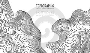 Topographic map contour background. Topo map with elevation. Contour map vector. Geographic World Topography map grid