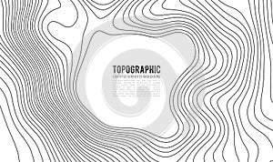 Topographic map contour background. Topo map with elevation. Contour map vector. Geographic World Topography map grid