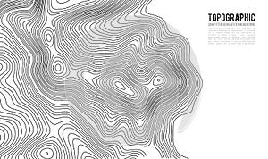 Topographic map contour background. Topo map with elevation. Contour map vector. Geographic World Topography map grid