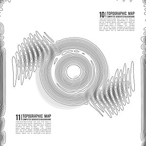 Topographic map contour background. Topo map with elevation. Contour map vector. Geographic World Topography map grid