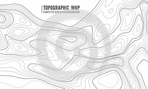 Topographic map contour background. Topo map with elevation. Contour map vector. Geographic World Topography map grid