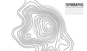 Topographic map contour background. Topo map with elevation. photo