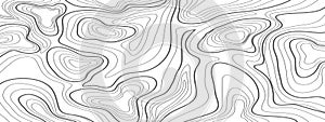 TOPOGRAPHIC MAP WITH CONTOUR LINES AND ATTRACTION. SEAMLESS VECTOR PATTERN.