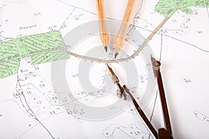 Topographic map of district