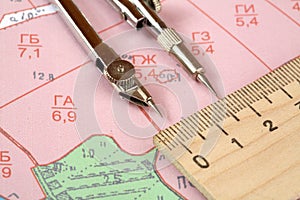 Topographic map of district