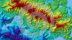Topographic Map with Elevation Data