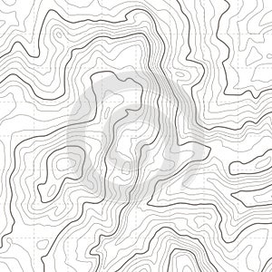 Topographic map. Geographical location lines, cartography contour line nature trails relief texture image. Mapping grid photo