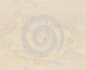 Topographic map gold abstract background with contour altitude lines.