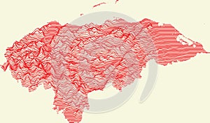 Topographic map of Honduras photo