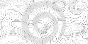 Topographic map landscape terrain texture grid. Abstract white topography vector background