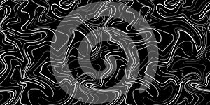 Topographic map linear background. Abstract vector seamless pattern