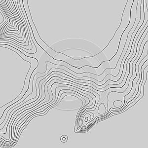 Topographic map lines background. Abstract vector illustration
