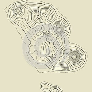 Topographic map lines background. Abstract vector illustration
