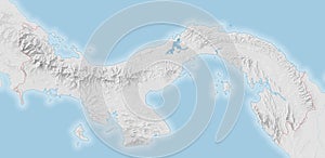 Topographic map of Panama