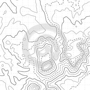 Topographic map. Topographical background. Linear graphics. Vector illustration