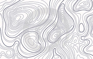 Topographic map. Topography contour, geography contouring lines. Topographical relief, landscape elevation terrain