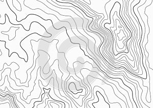 Topographic map vector background. Topo contour map on white background