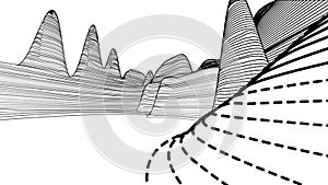 Topographical map of the locality, vector illustration
