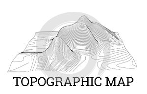 Topographical map of the locality, vector illustration