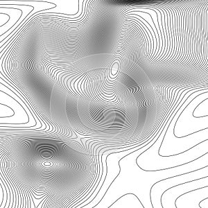 Topographical map of the locality, vector illustration
