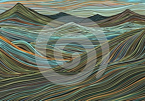 A topographical map or textile design, emphasizing the fluidity and