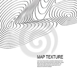 Topographical Terrain Map with Line Contours