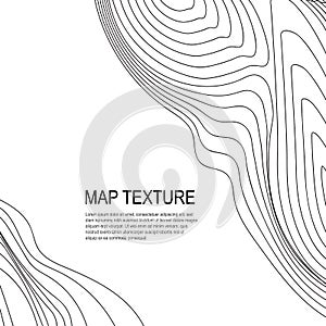 Topographical Terrain Map with Line Contours