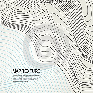 Topographical Terrain Map with Line Contours photo