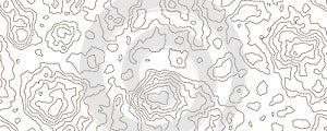 Topography white map seamless pattern with dotted and solid lines