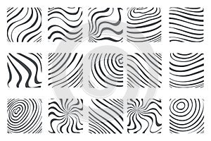 Topology abstract isolated on white abstract waves flowing squares fingerprint background art design template set vector