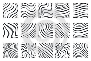 Topology abstract isolated on white abstract waves flowing squares fingerprint background art design template set vector photo