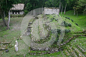 Archaeological Site: Topoxte, the ancient Mayan city on islands in the middle of a Lake photo