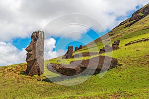Toppled Moai, Rano Raraku, Easter Island